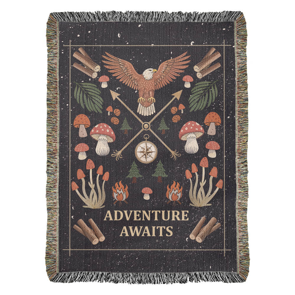 Adventure Awaits - Woven Blanket - SALE!