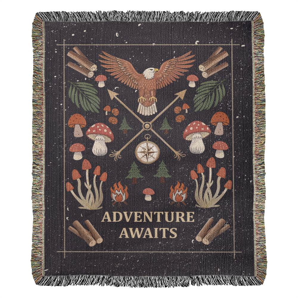 Adventure Awaits - Woven Blanket - SALE!