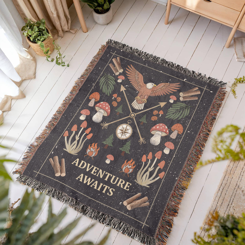 Adventure Awaits - Woven Blanket - SALE!