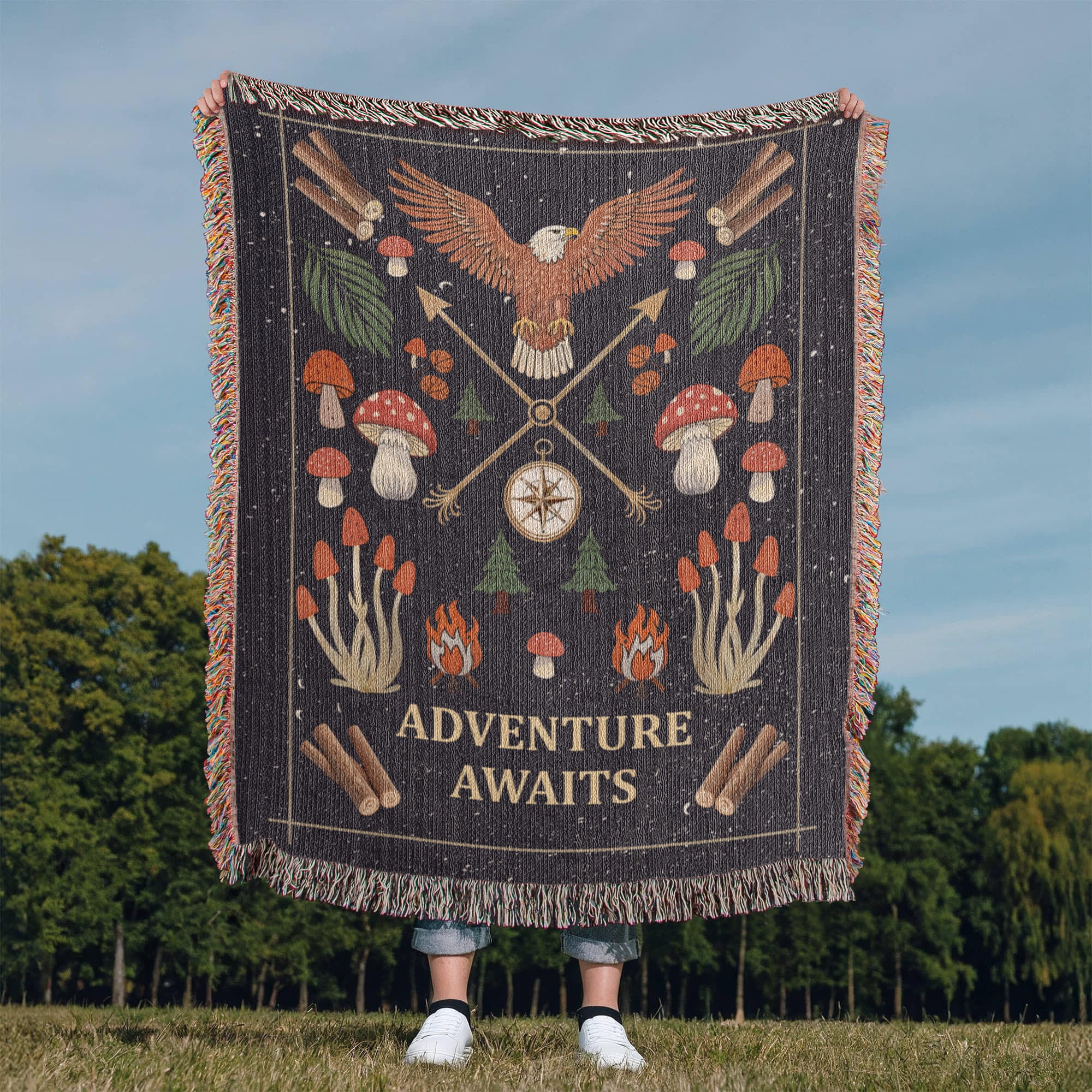 Adventure Awaits - Woven Blanket - SALE!