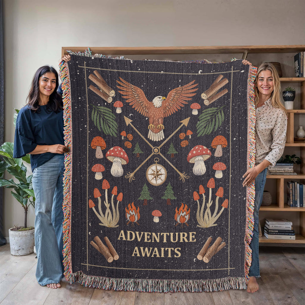 Adventure Awaits - Woven Blanket - SALE!