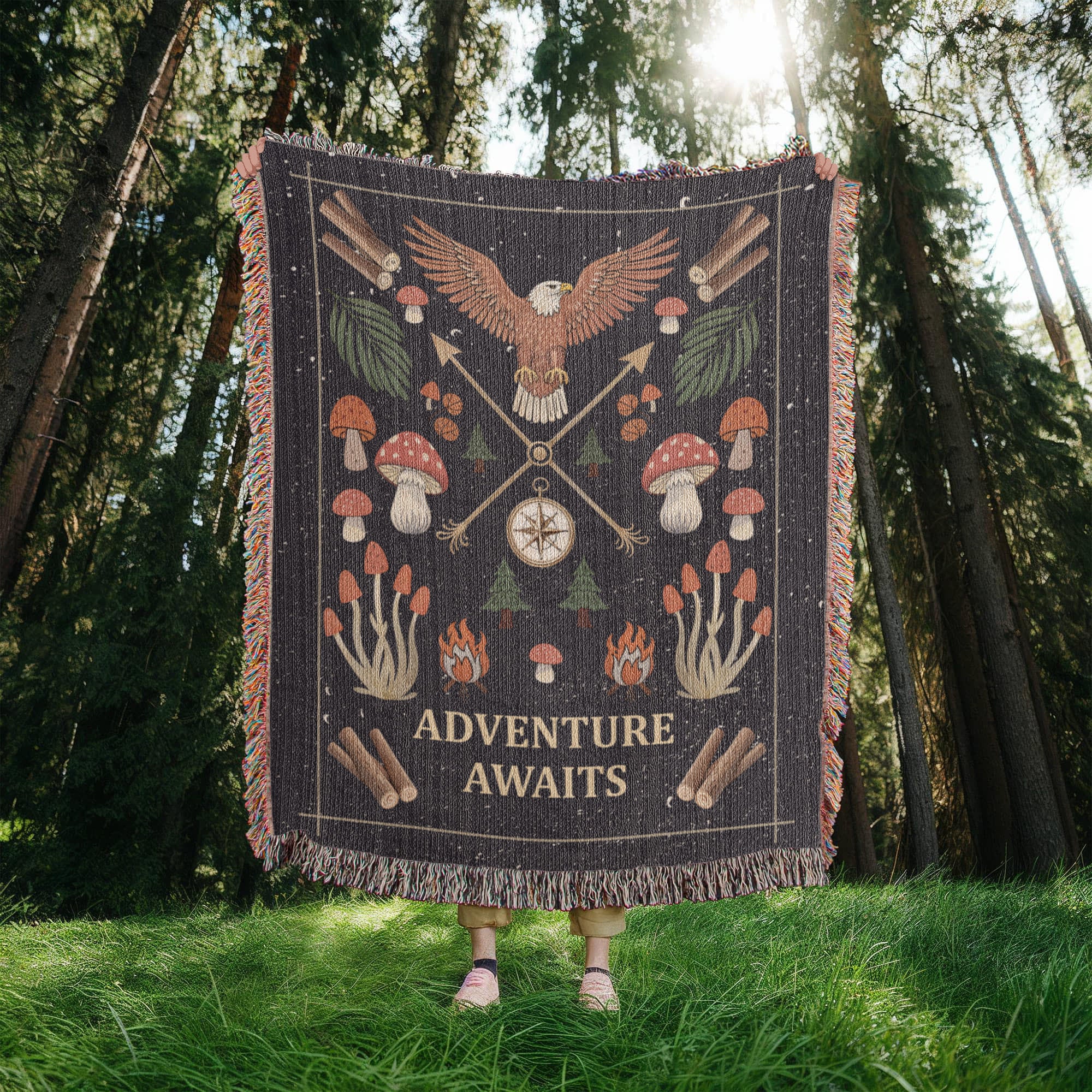 Adventure Awaits - Woven Blanket - SALE!