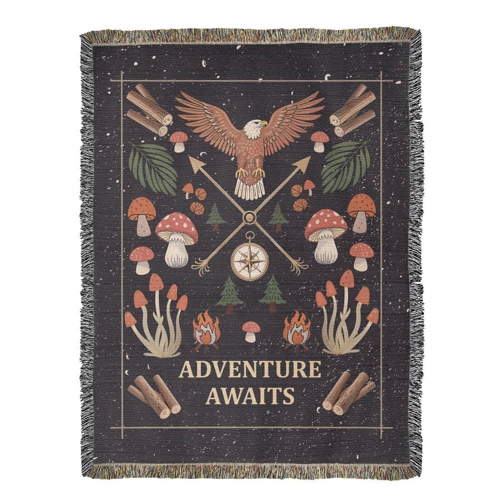 Adventure Awaits - Woven Blanket - SALE!