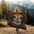 I Love You To The Moon & Back - Skeleton Woven Blanket