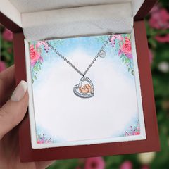 Baby Feet Heart Necklace