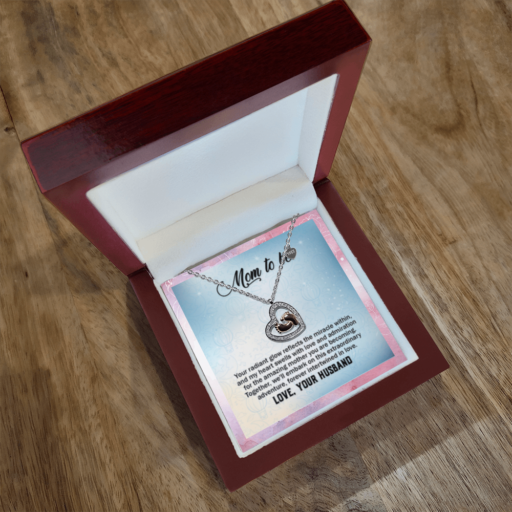 Mom To Be - Baby Feet Heart Necklace