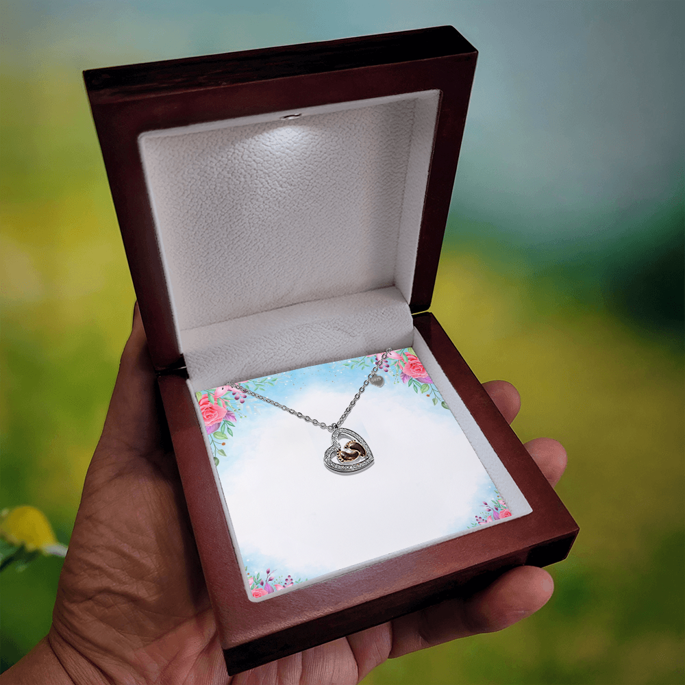 Baby Feet Heart Necklace