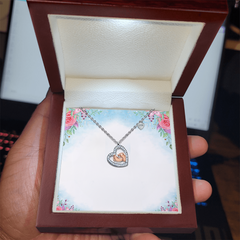 Baby Feet Heart Necklace