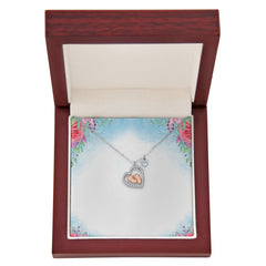 Baby Feet Heart Necklace