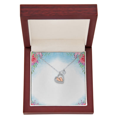 Baby Feet Heart Necklace