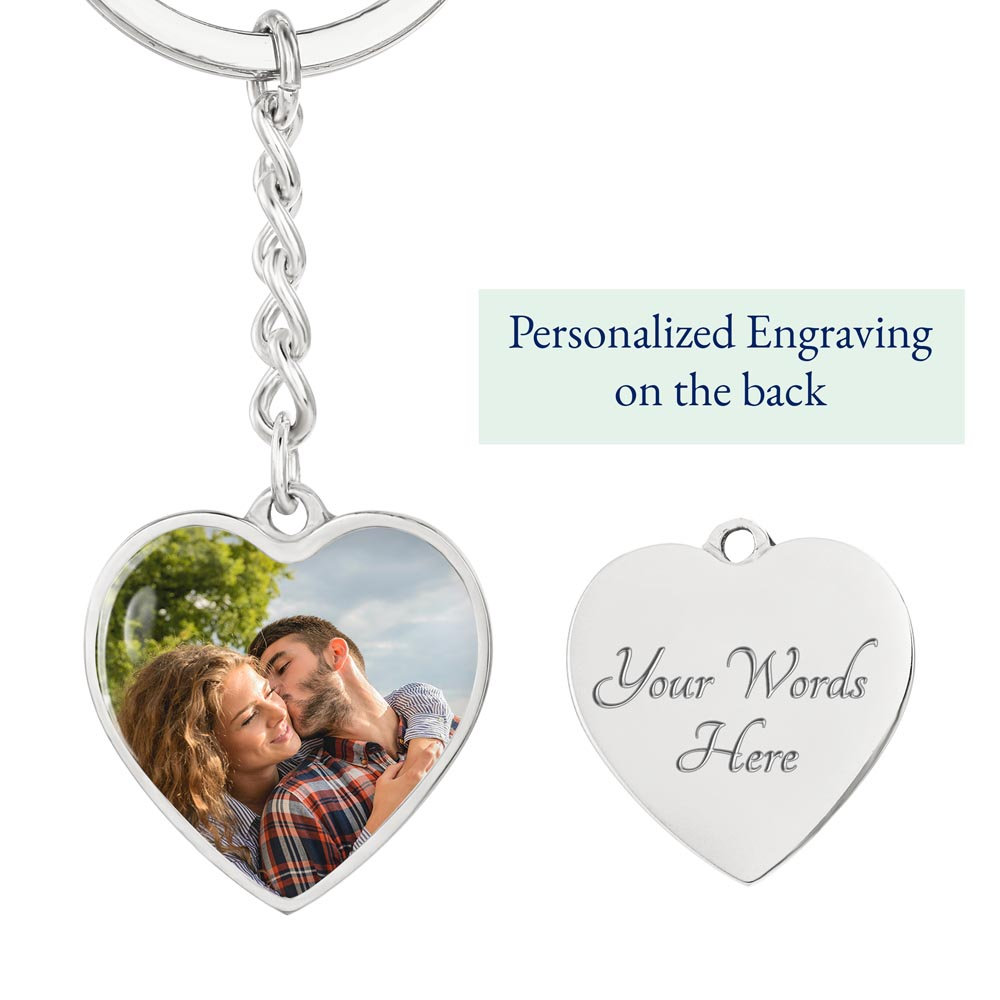 Graphic Heart Keychain