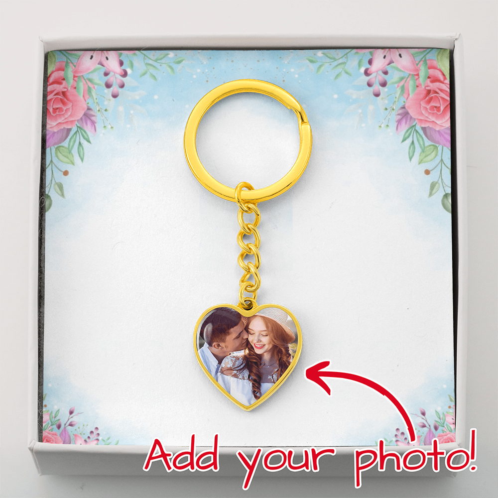 Graphic Heart Keychain