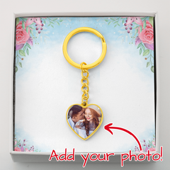 Graphic Heart Keychain