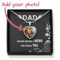 DAD - God Picked You! - Customize your HEART NECKLACE!