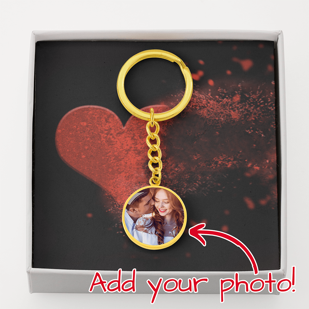 Graphic Circle Keychain