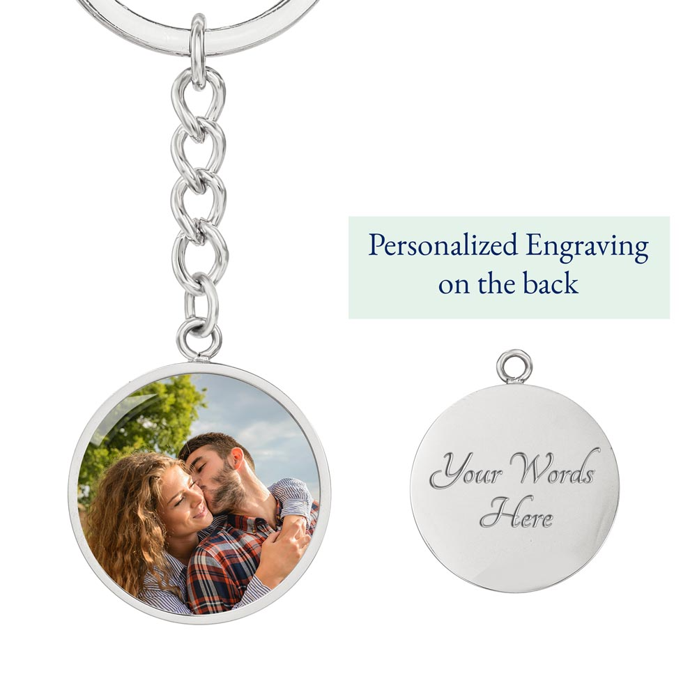 Graphic Circle Keychain