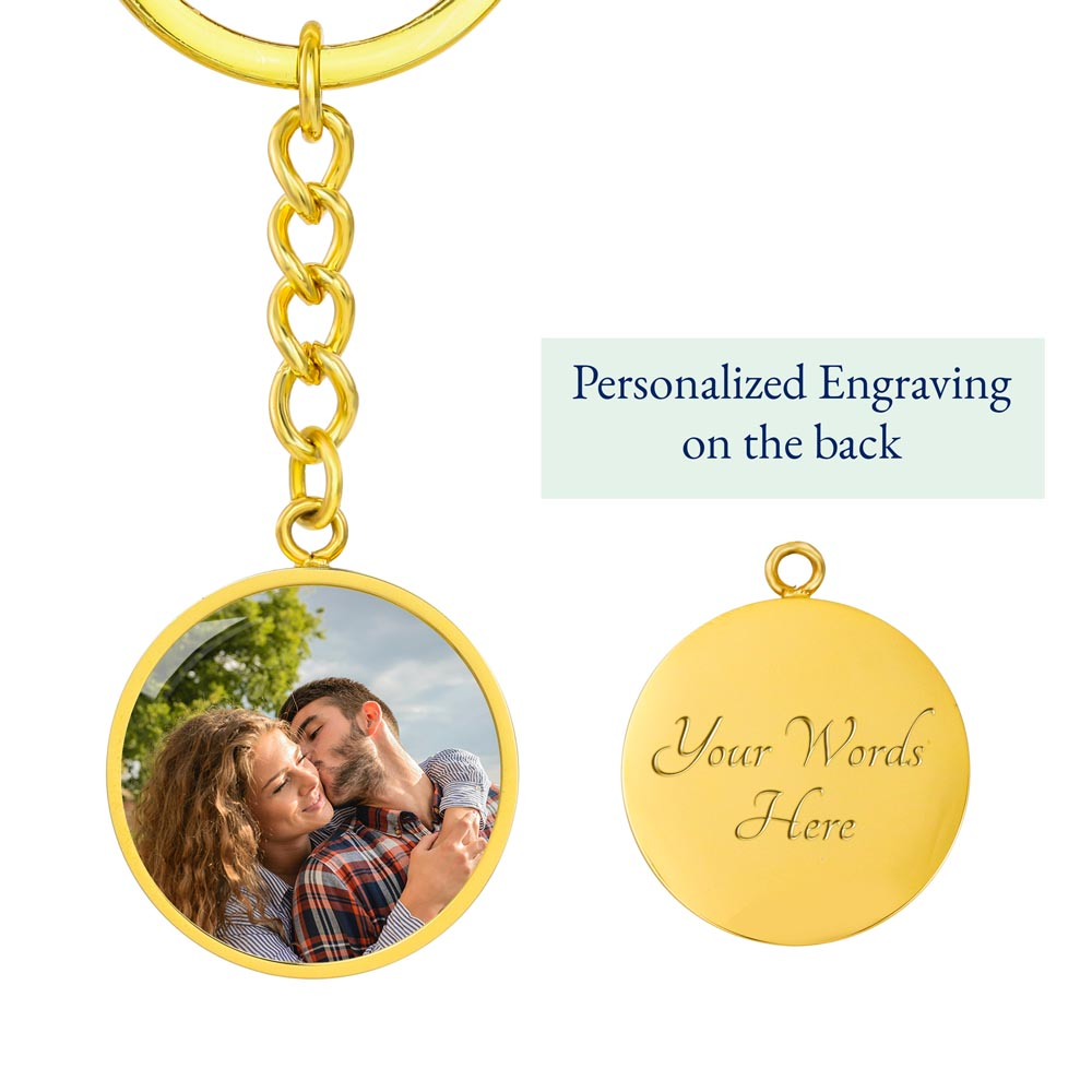 Graphic Circle Keychain